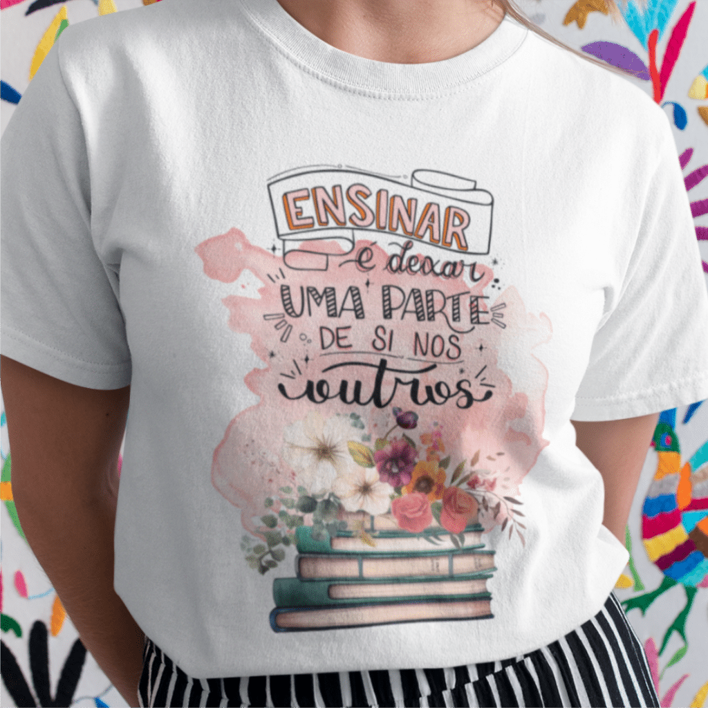 Estampas Professoras Livros Camisas Ana Melim Studio Art