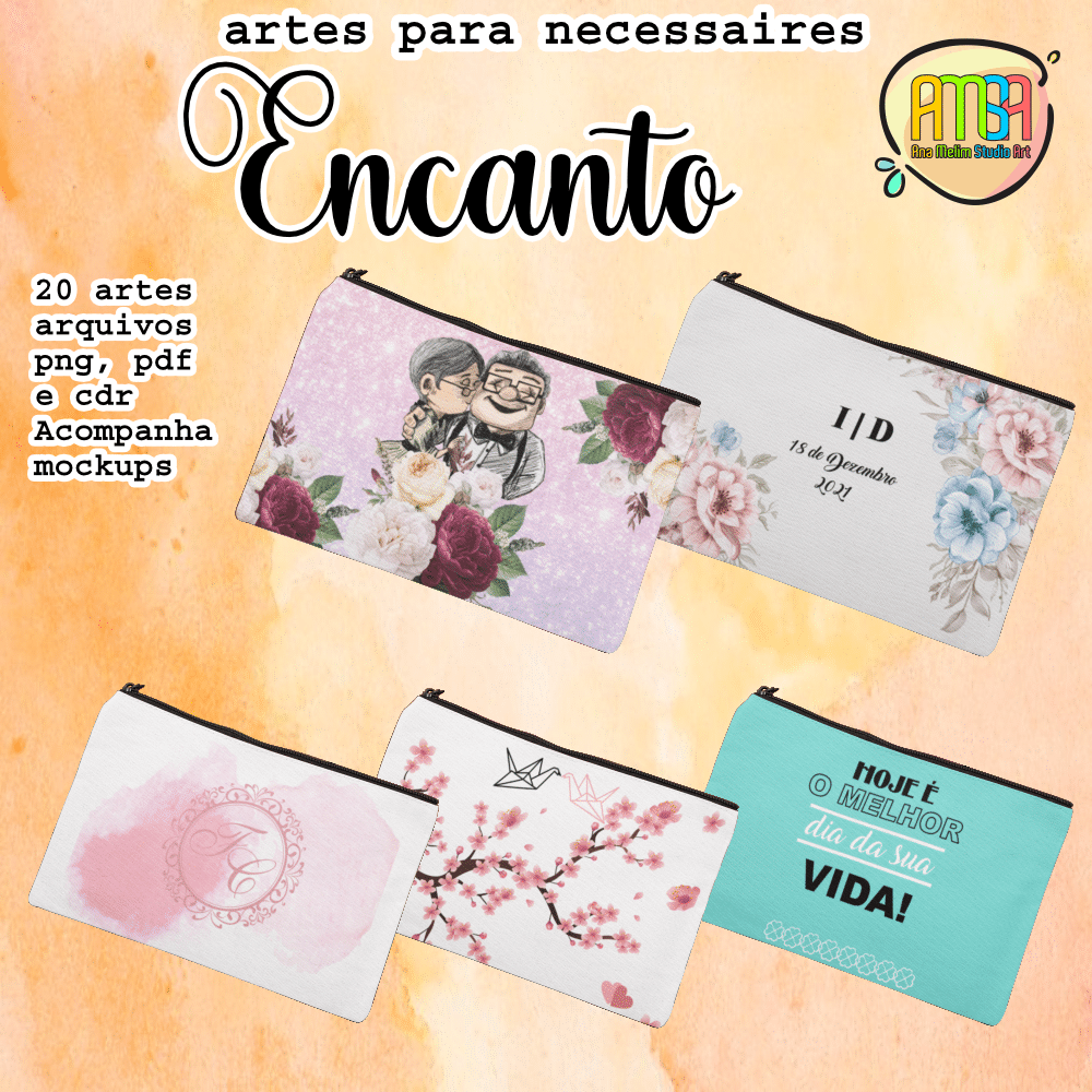 Estampas Encanto Necessaires Ana Melim Studio Art