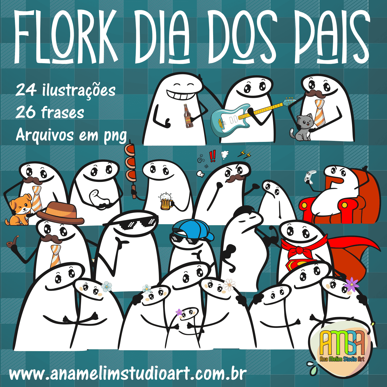 KIT DIGITAL FLORK PAI – Ana Melim Studio Art