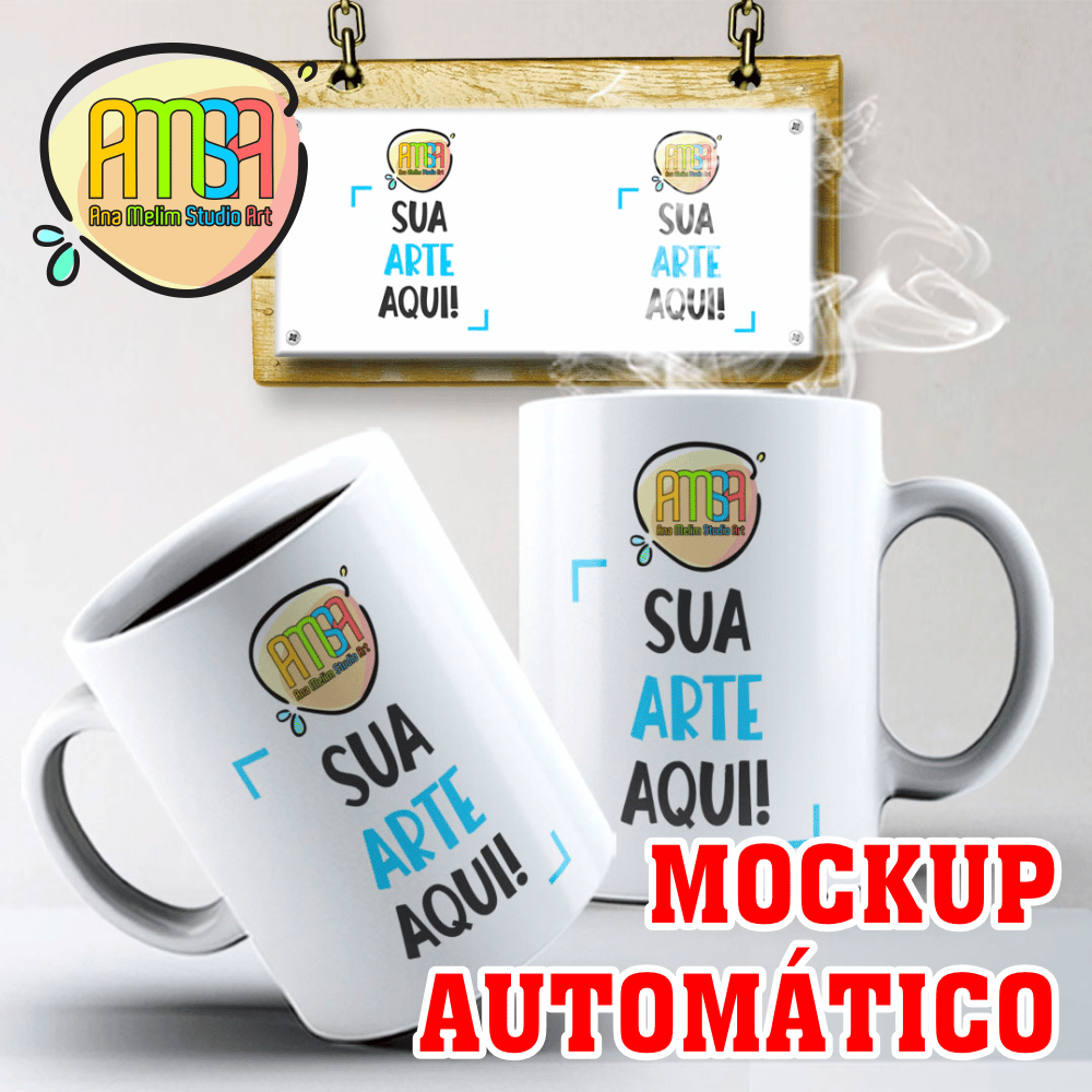 MOCKUP AUTOMÁTICO CANECA Ana Melim Studio Art