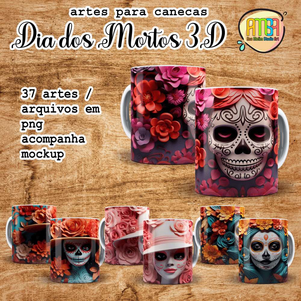 ESTAMPAS LINDAS BRUXAS 3D CANECAS – Ana Melim Studio Art